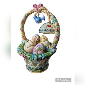Jim Shore Basketful of Surprises Annual Easter basket, 2012. Enesco NIB